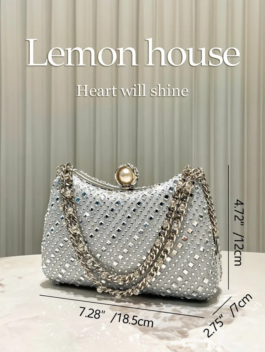 Bolso de Mano Glamour Strass - vista 3