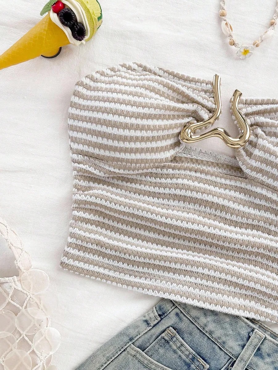 Top Strapless Sandy Stripe Ring - vista 4